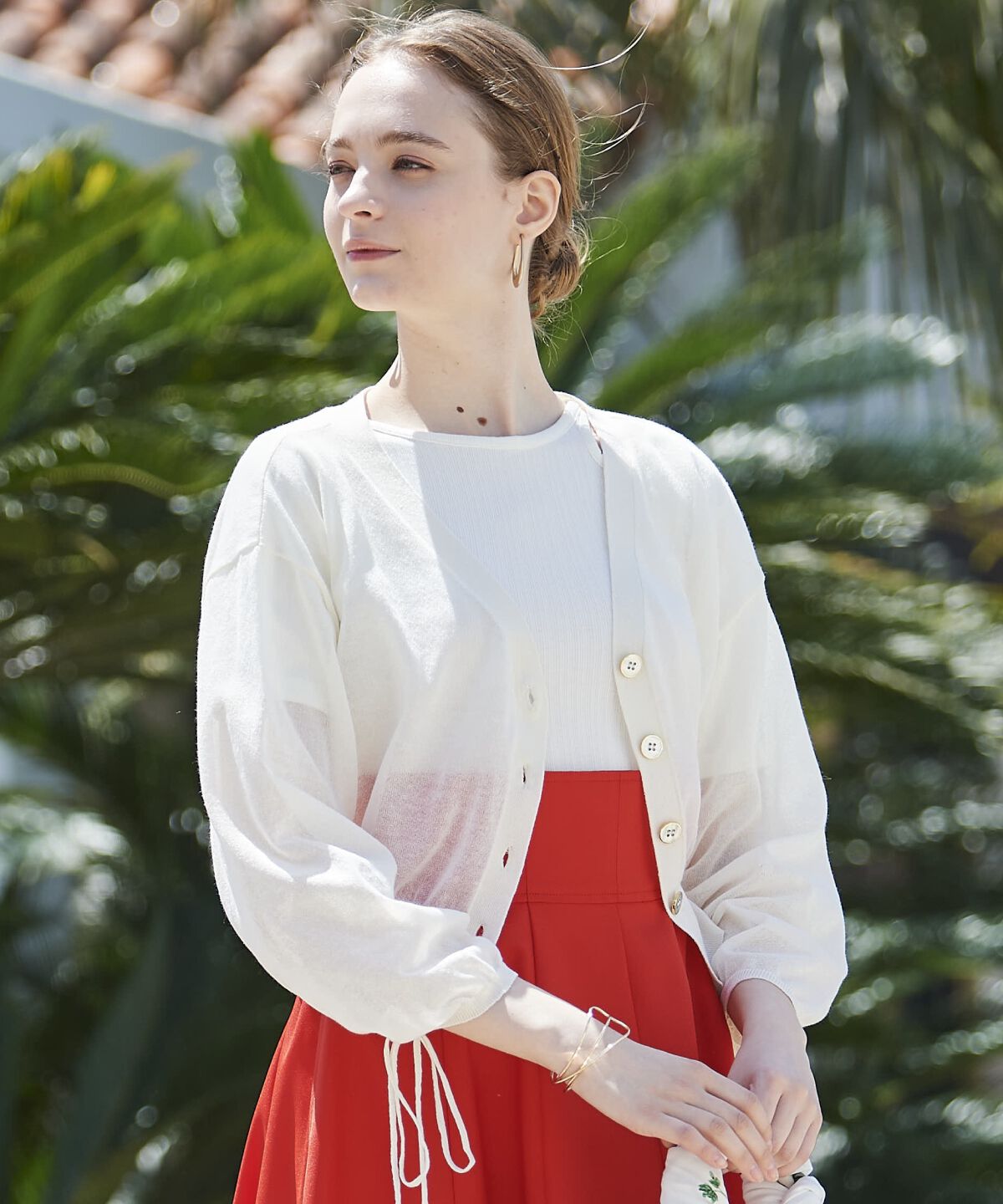 アンドクチュール「シアードルマンスリーブドロストカーデ」|カーディガン|