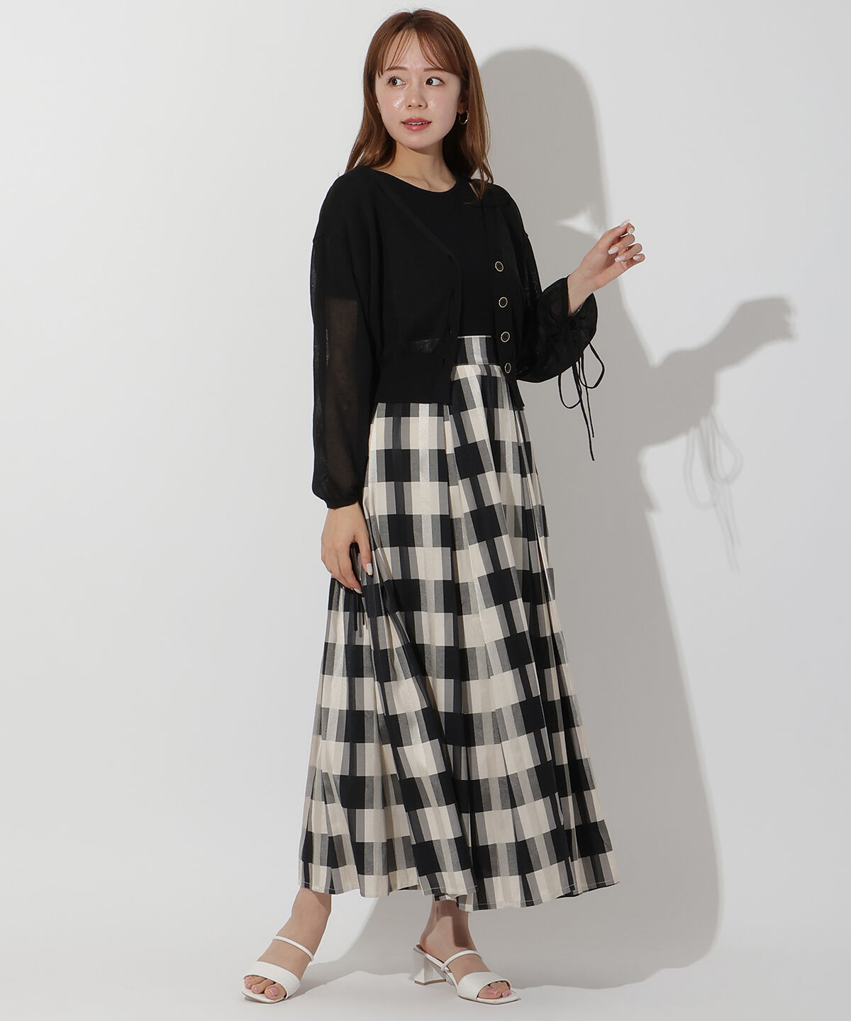 アンドクチュール「シアードルマンスリーブドロストカーデ」|カーディガン|