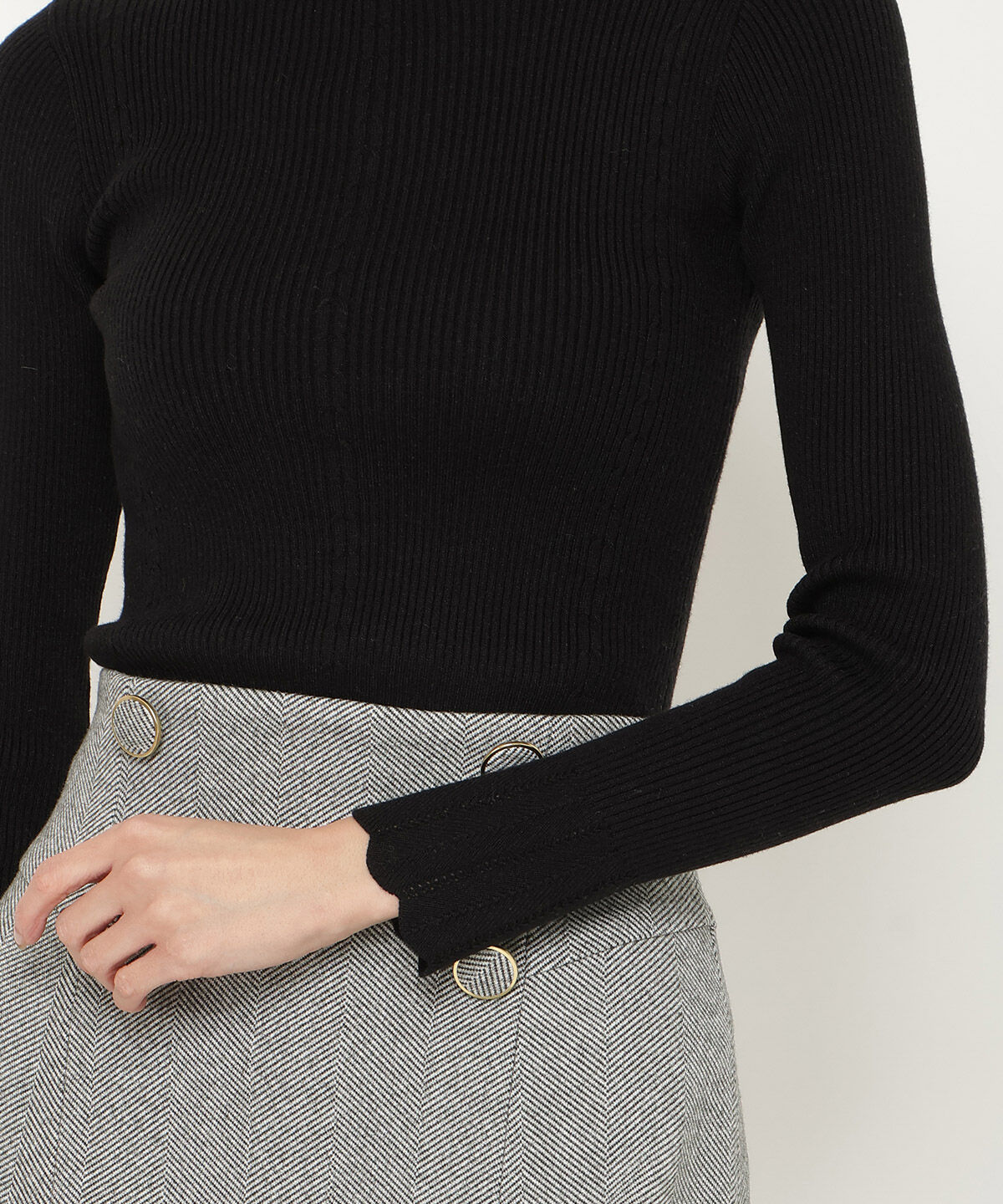 アンドクチュール「スカラハイネックニットプルオーバー」|ニット・セーター|