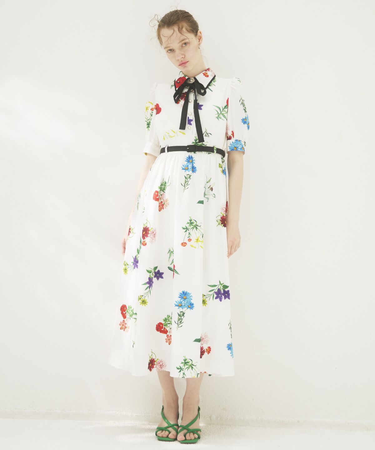 アンドクチュール「ボタニカルフラワーワンピース」|ワンピース|