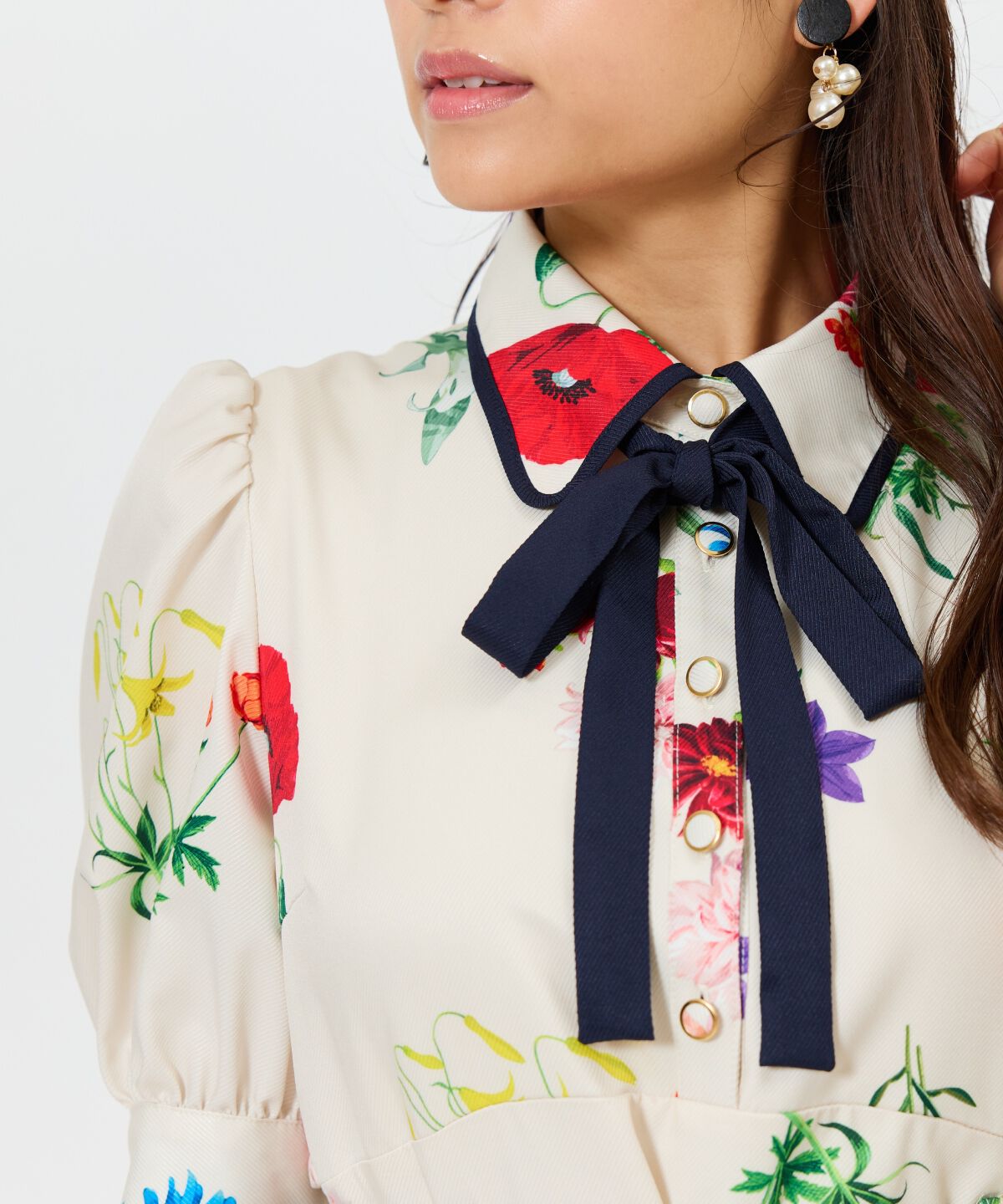 アンドクチュール「ボタニカルフラワーワンピース」|ワンピース|