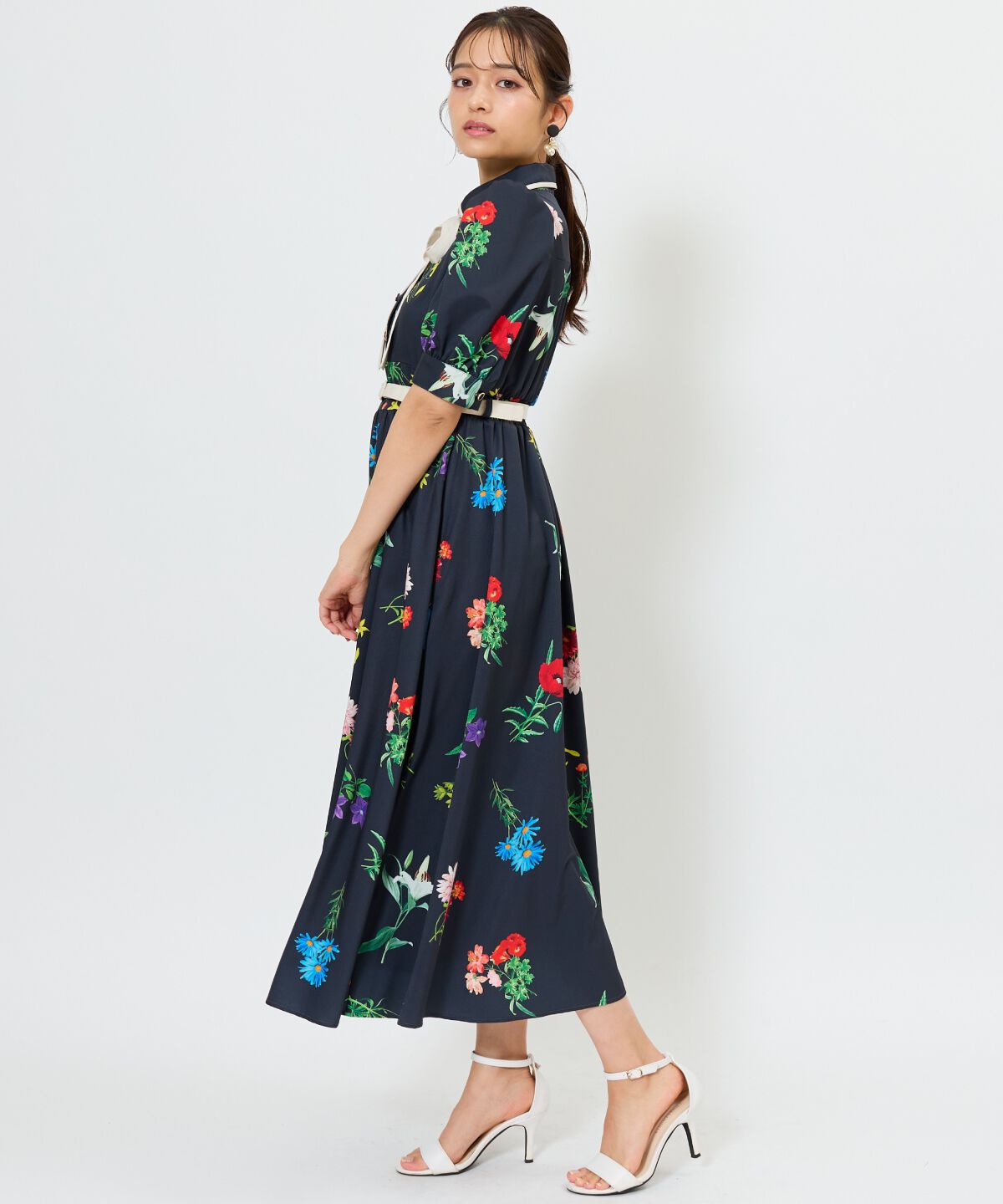 アンドクチュール「ボタニカルフラワーワンピース」|ワンピース|