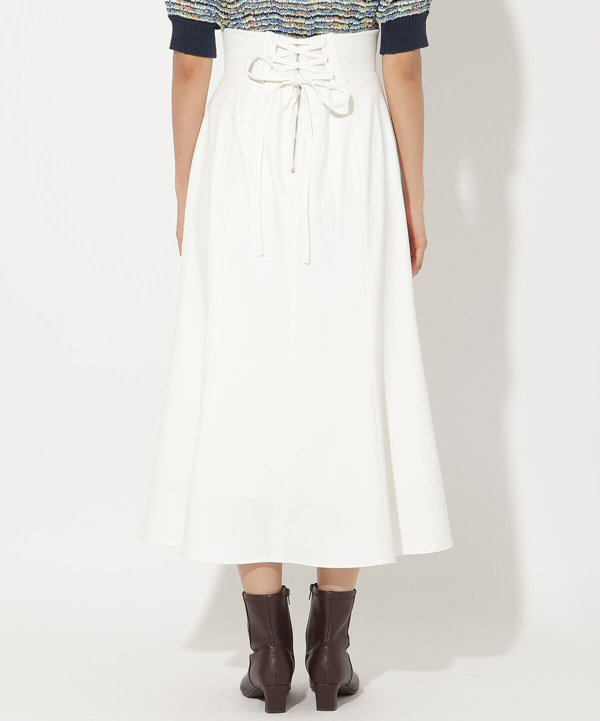 アンドクチュール「サイドリブラッフルマーメイドスカート」|フレア|