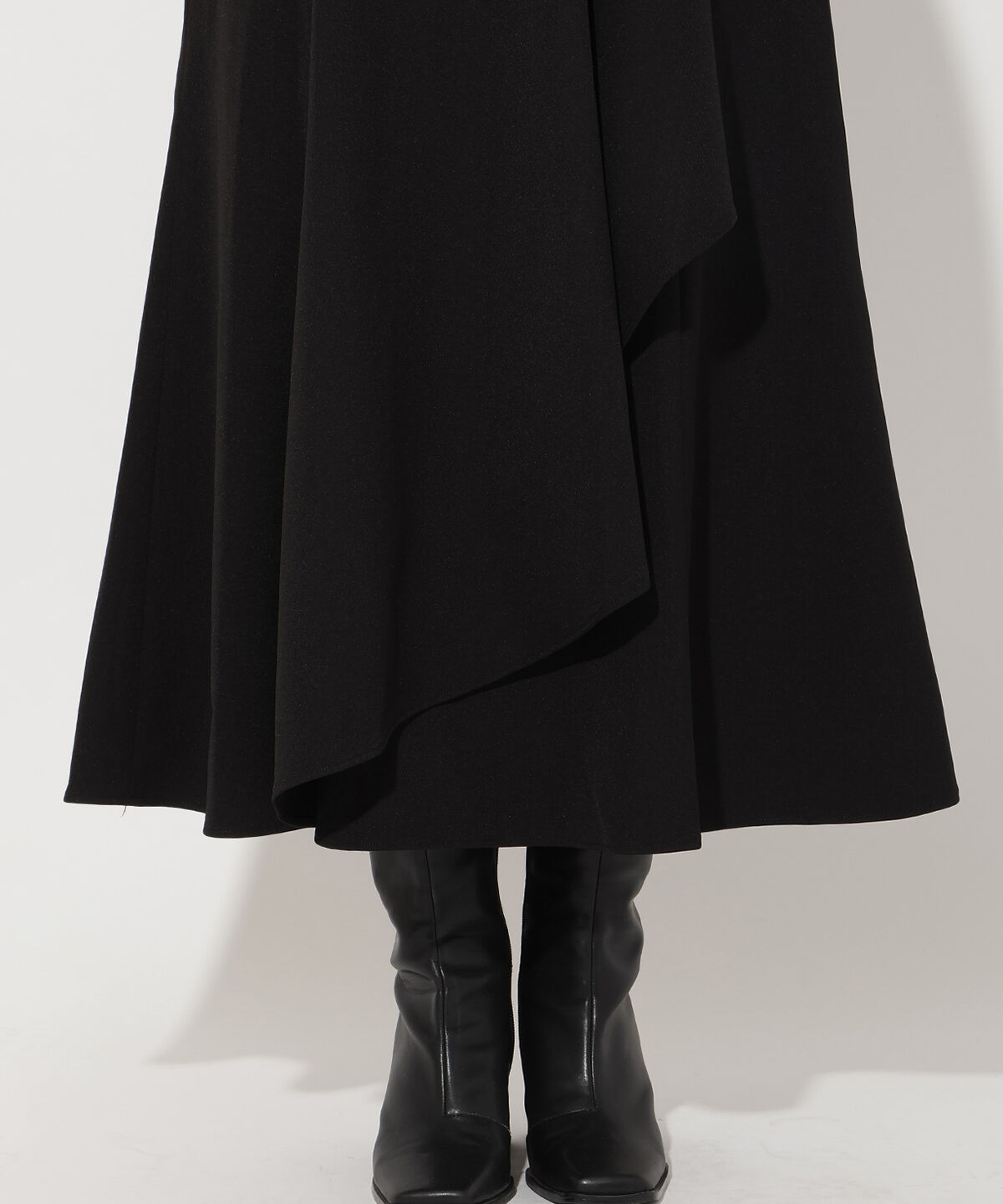 アンドクチュール「サイドリブラッフルマーメイドスカート」|フレア|