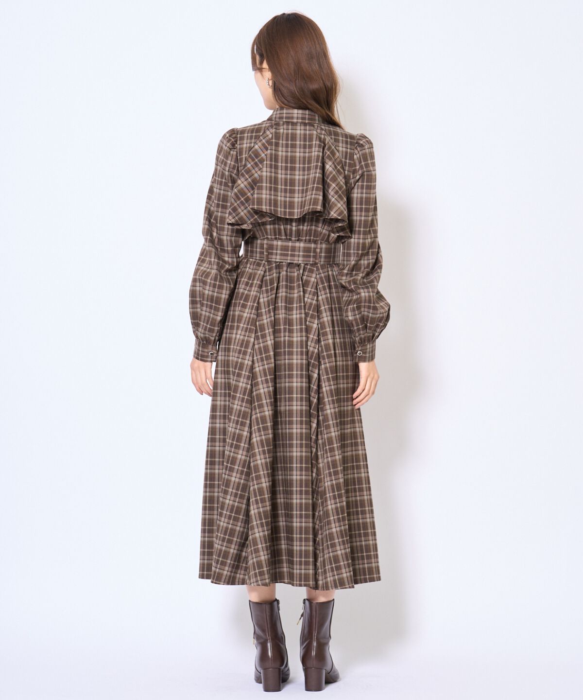 アンドクチュール「フリルケープシャツワンピース」|ワンピース|