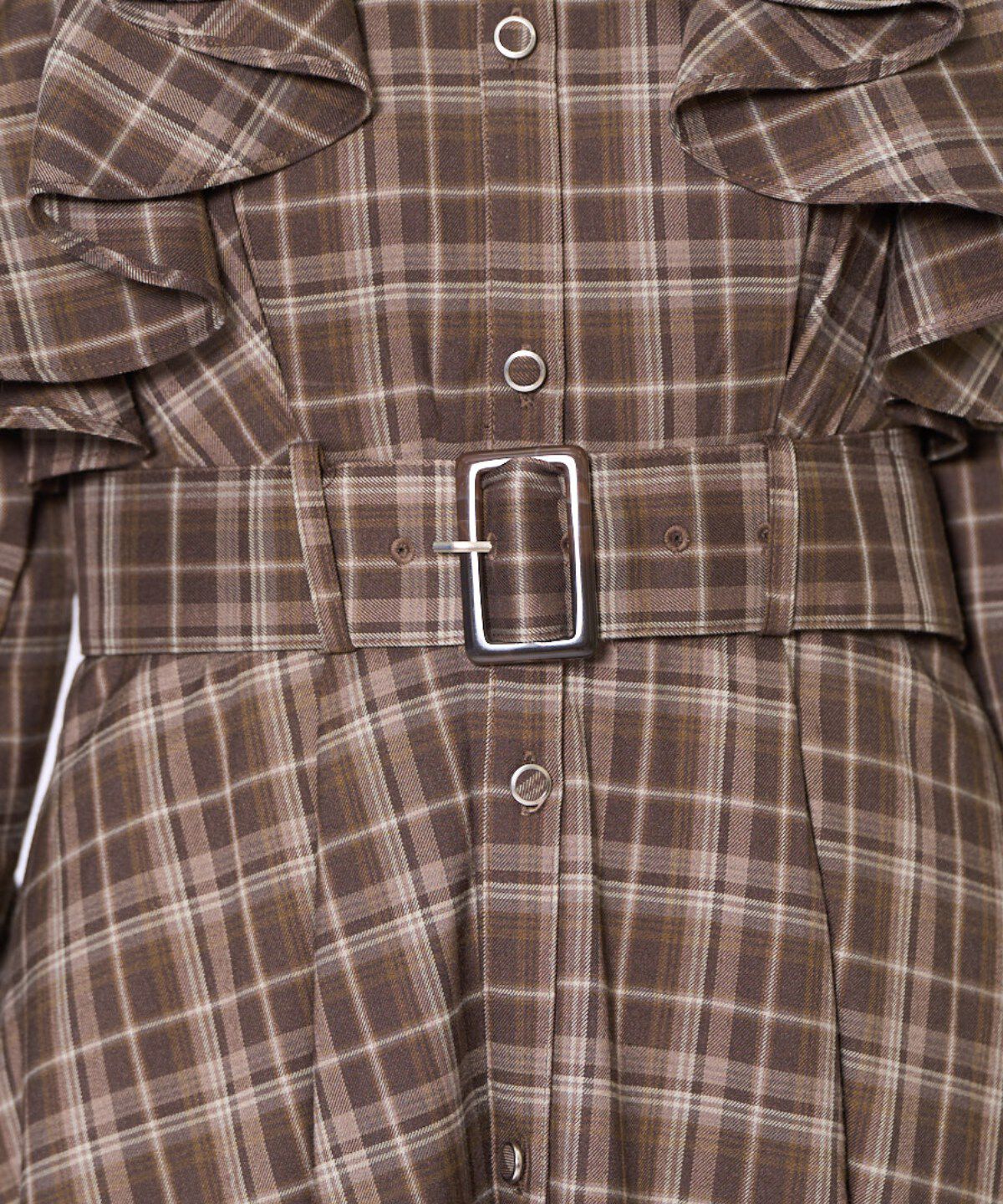 アンドクチュール「フリルケープシャツワンピース」|ワンピース|