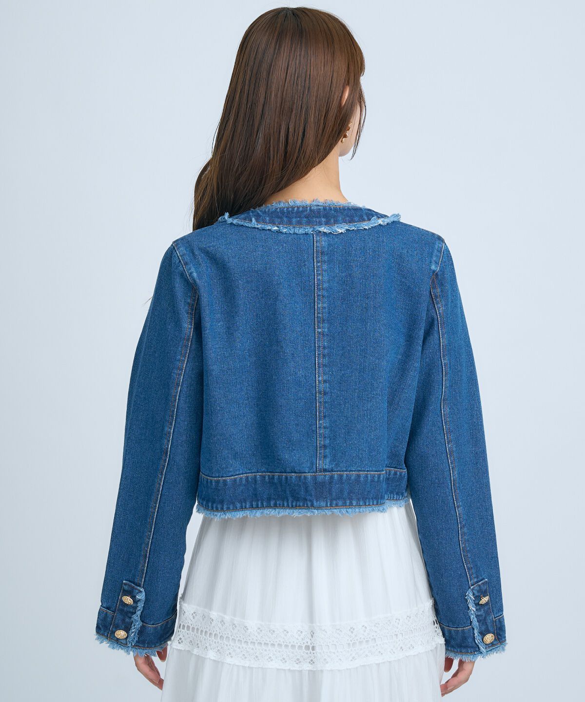 アンドクチュール「フリンジデニムジャケット」|デニムジャケット|