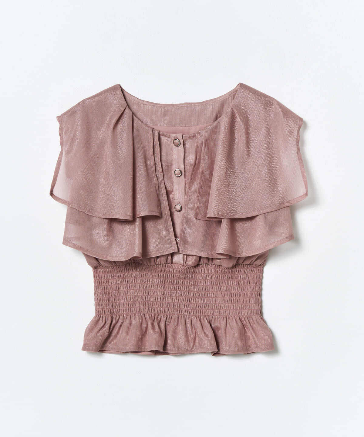 REDYAZEL「シャイニー楊柳フリルブラウス」|シャツ・ブラウス|