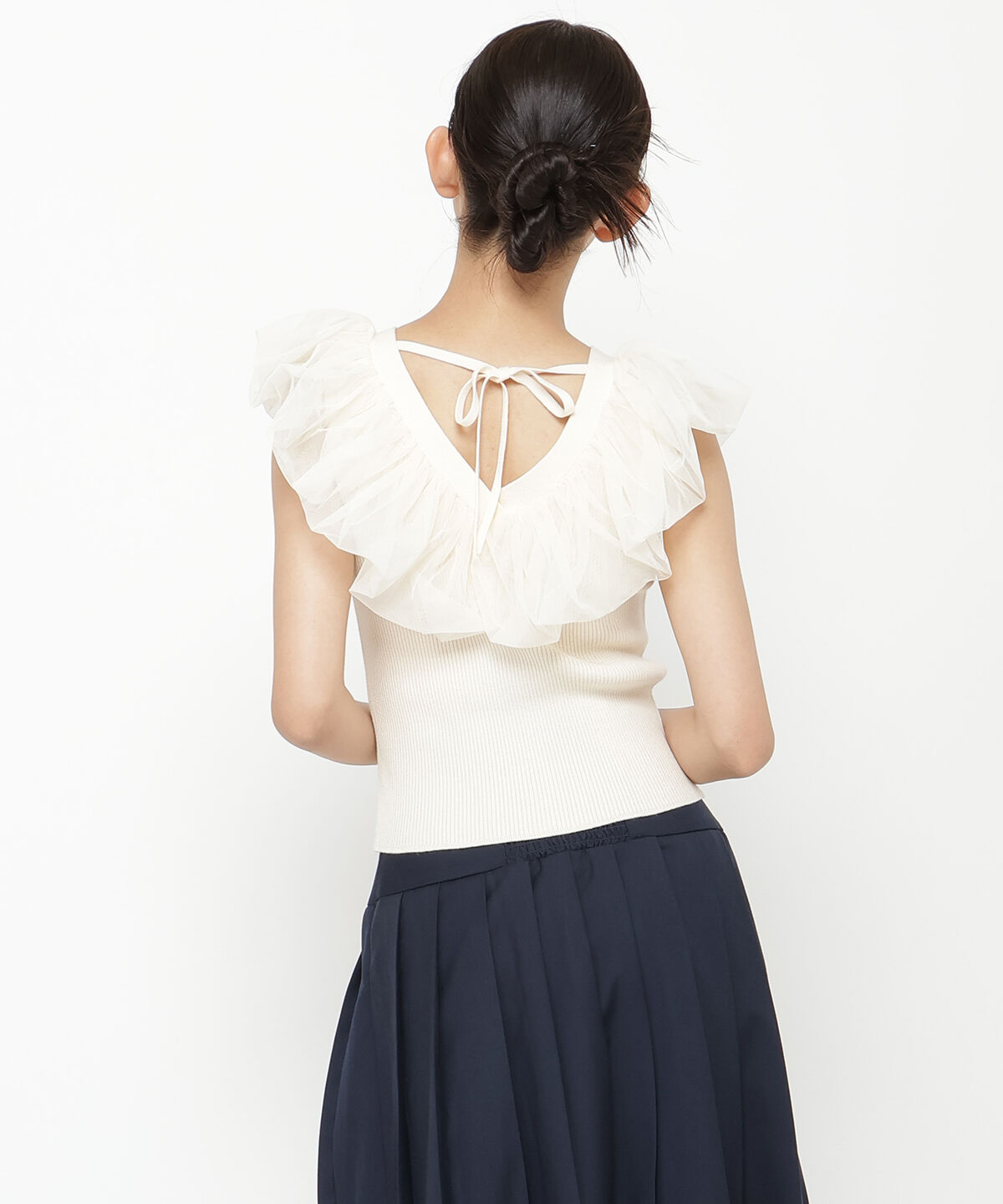 REDYAZEL「チュールドッキングニット」|ニット・セーター|