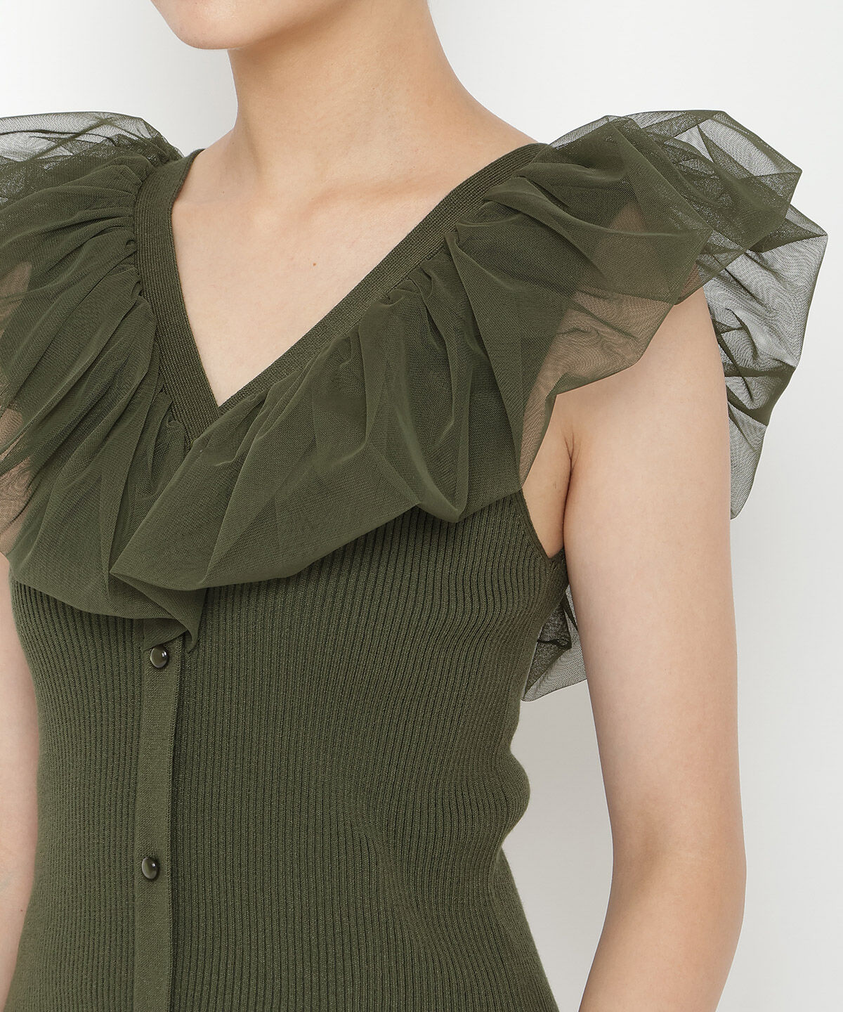 REDYAZEL「チュールドッキングニット」|ニット・セーター|