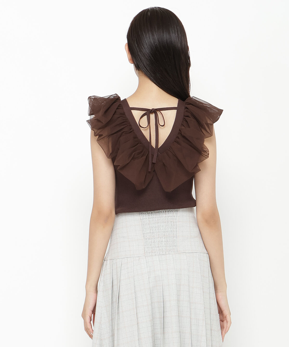 REDYAZEL「チュールドッキングニット」|ニット・セーター|