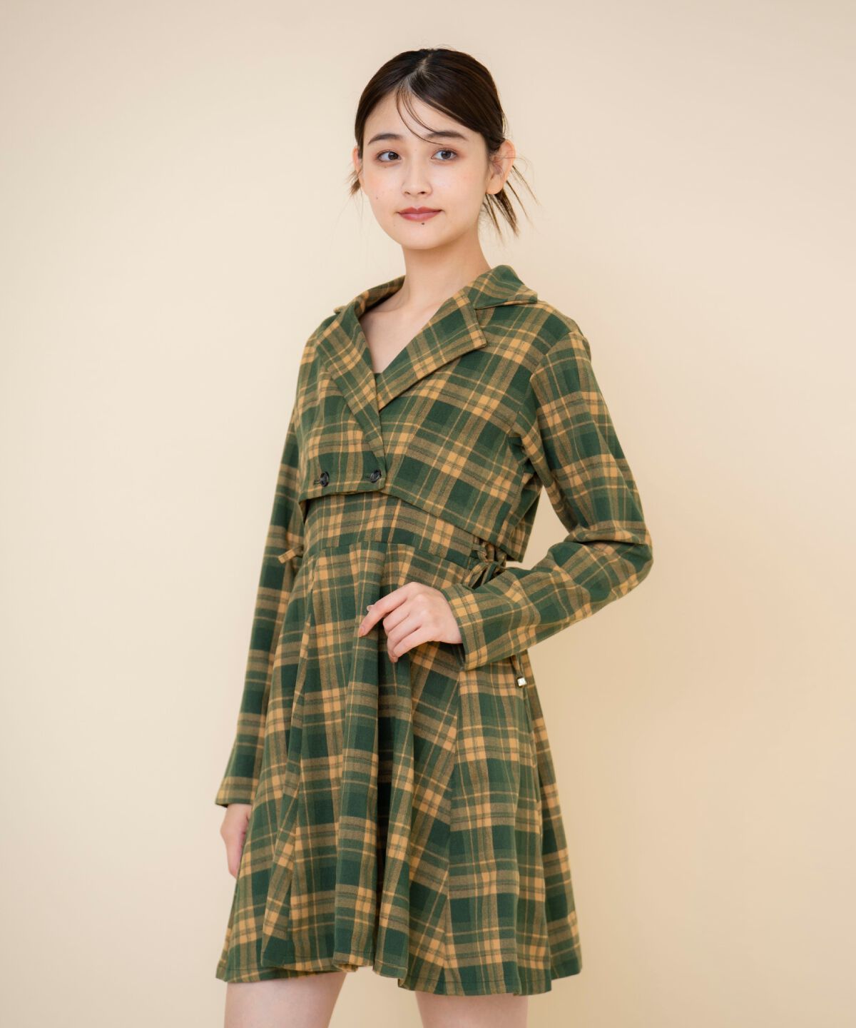 REDYAZEL「チェックショートジャケット」|テーラードジャケット|
