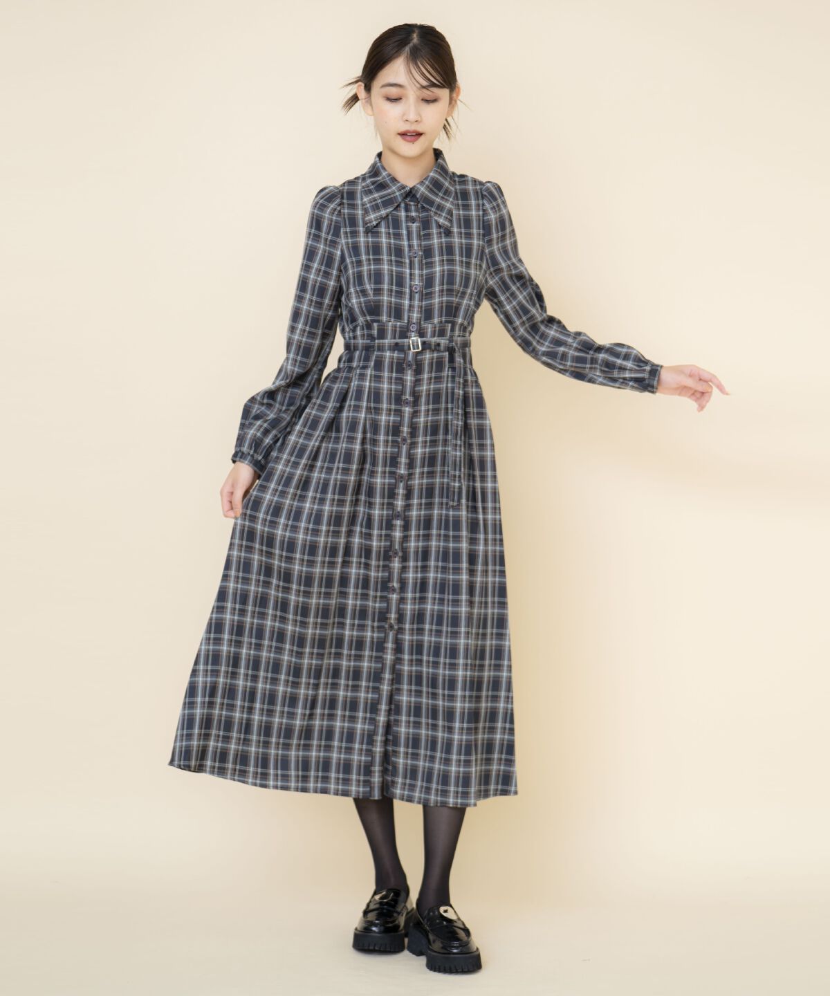 REDYAZEL「チェックシャツワンピース」|ワンピース|