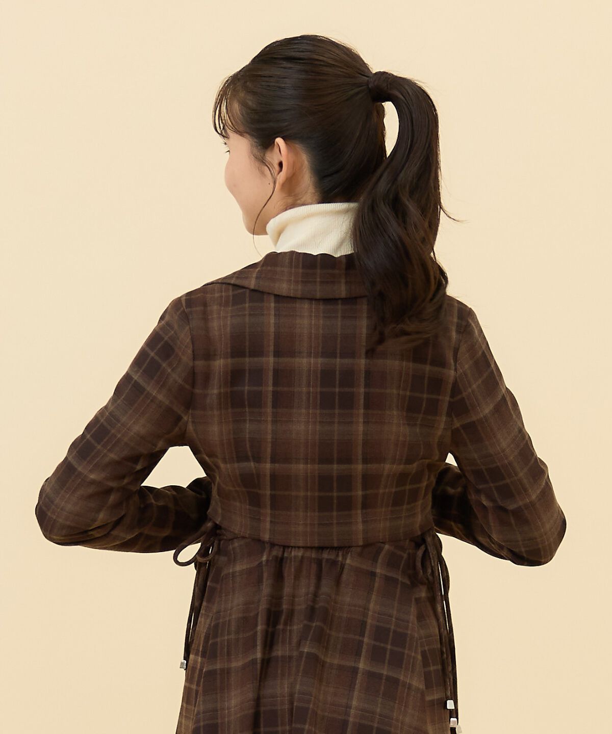 REDYAZEL「チェックショートダブルジャケット」|テーラードジャケット|