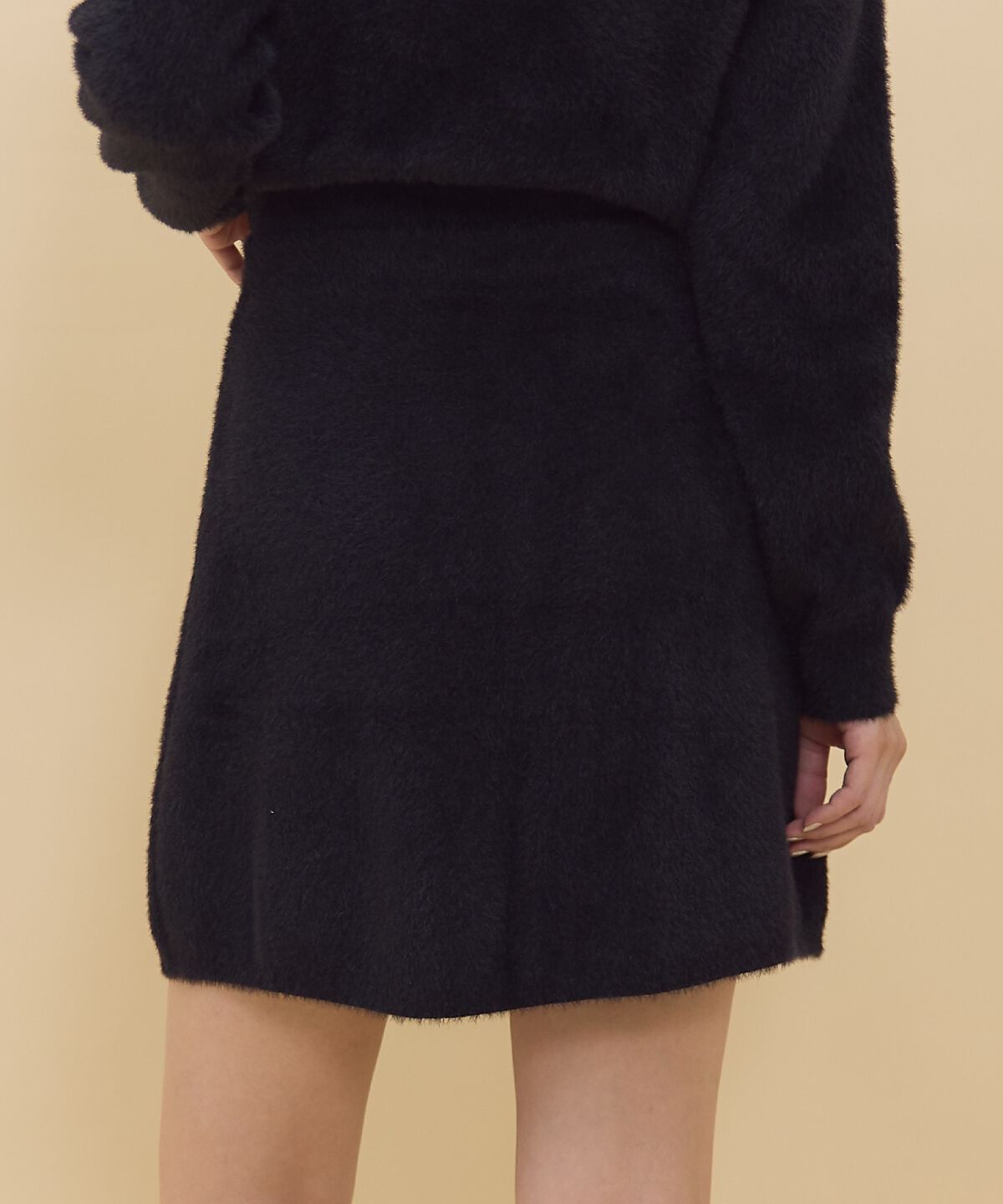 REDYAZEL「シャギーニットミニスカート」|台形|