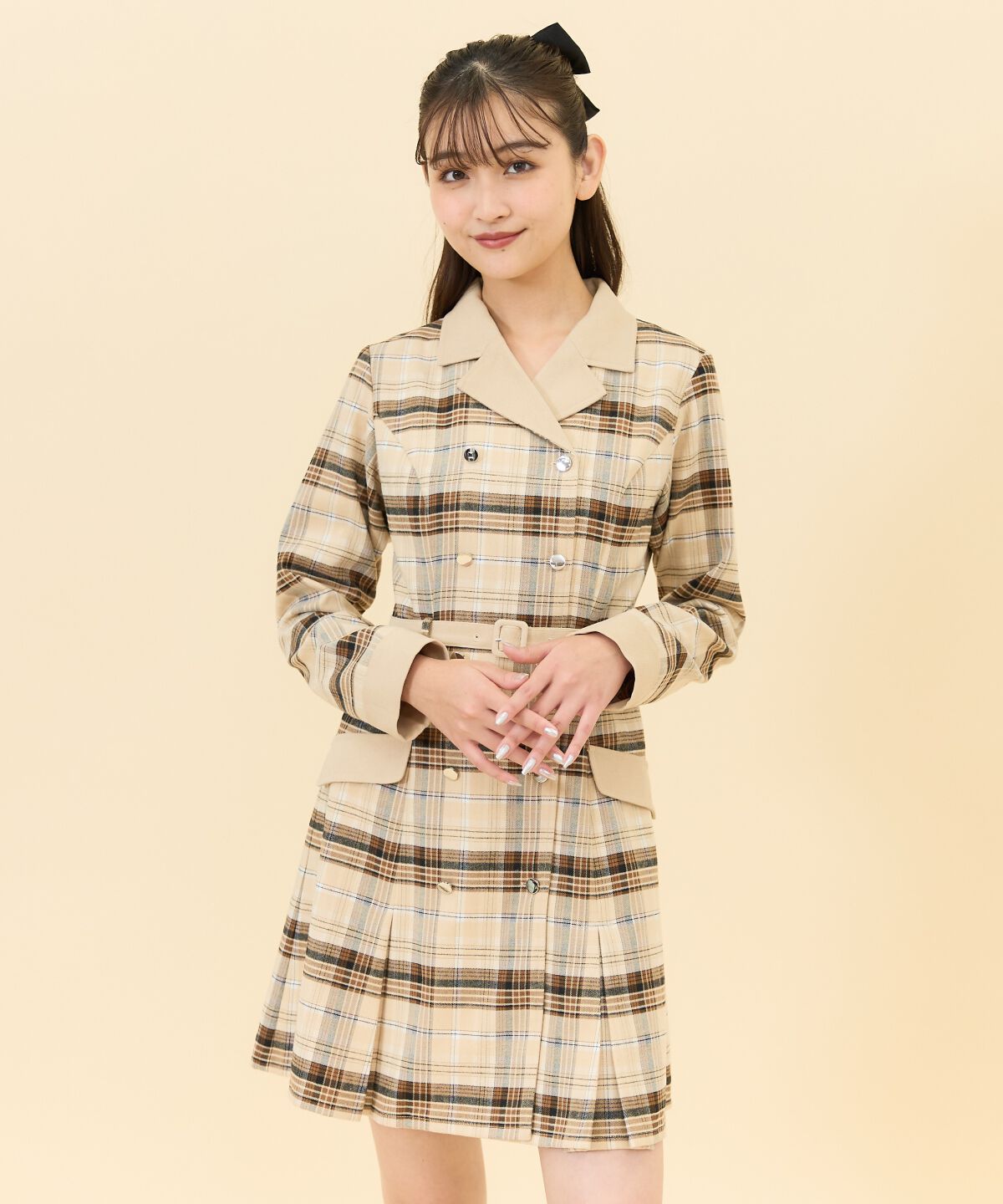 REDYAZEL「チェックダブルミニワンピース」|ワンピース|