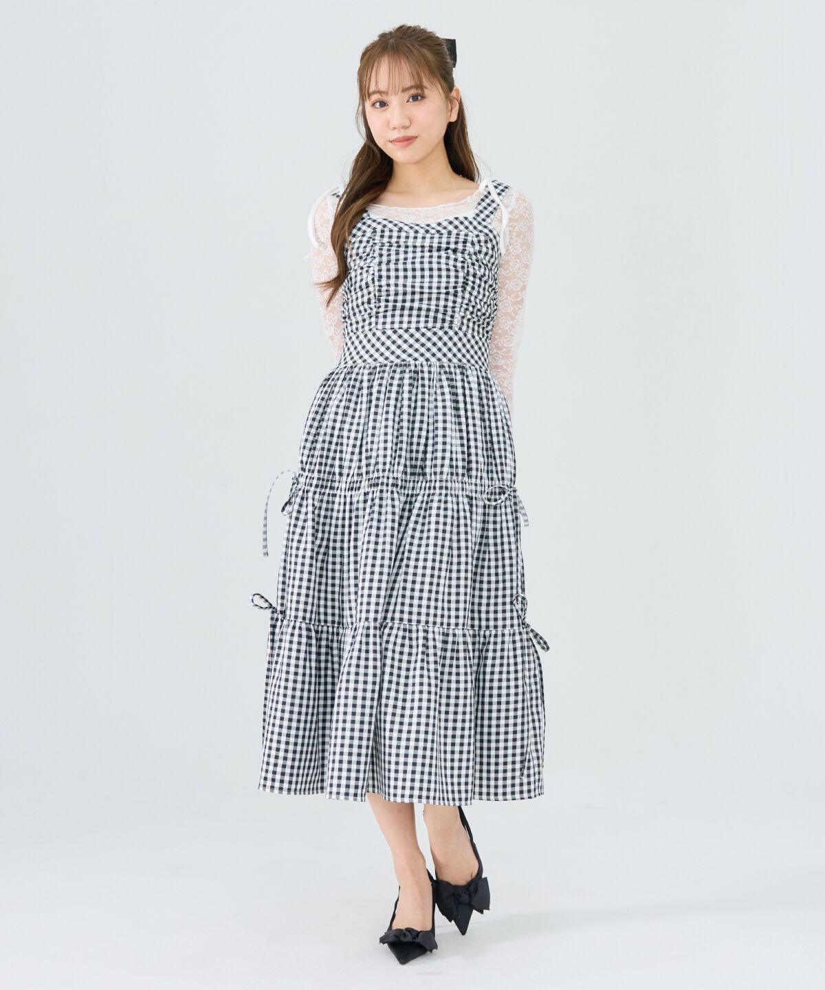 REDYAZEL「シャーリングティアードキャミワンピース」|ワンピース|