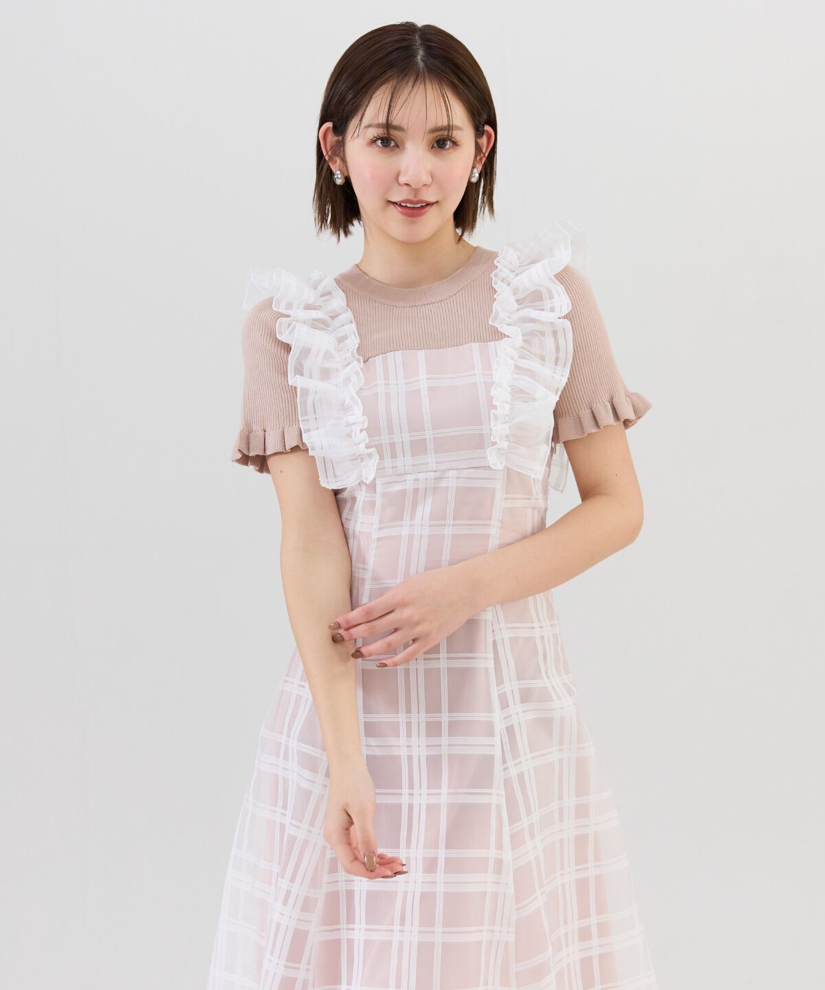 REDYAZEL「ショルダーフリルドッキングワンピース」|ワンピース|