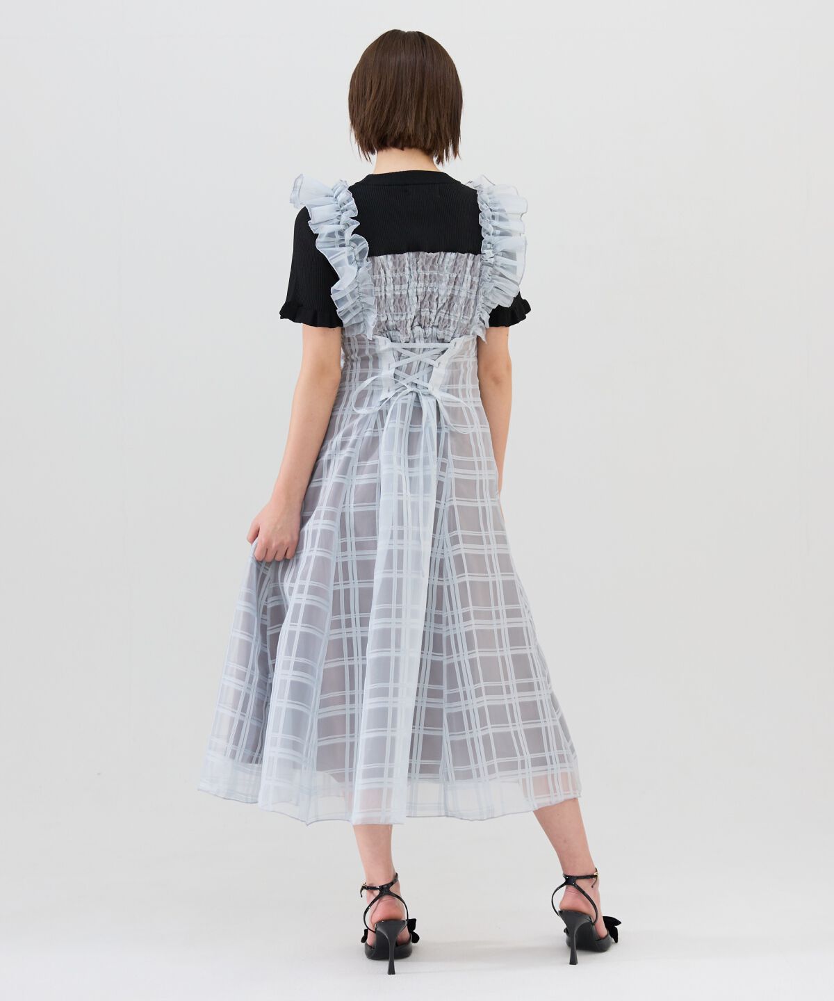 REDYAZEL「ショルダーフリルドッキングワンピース」|ワンピース|