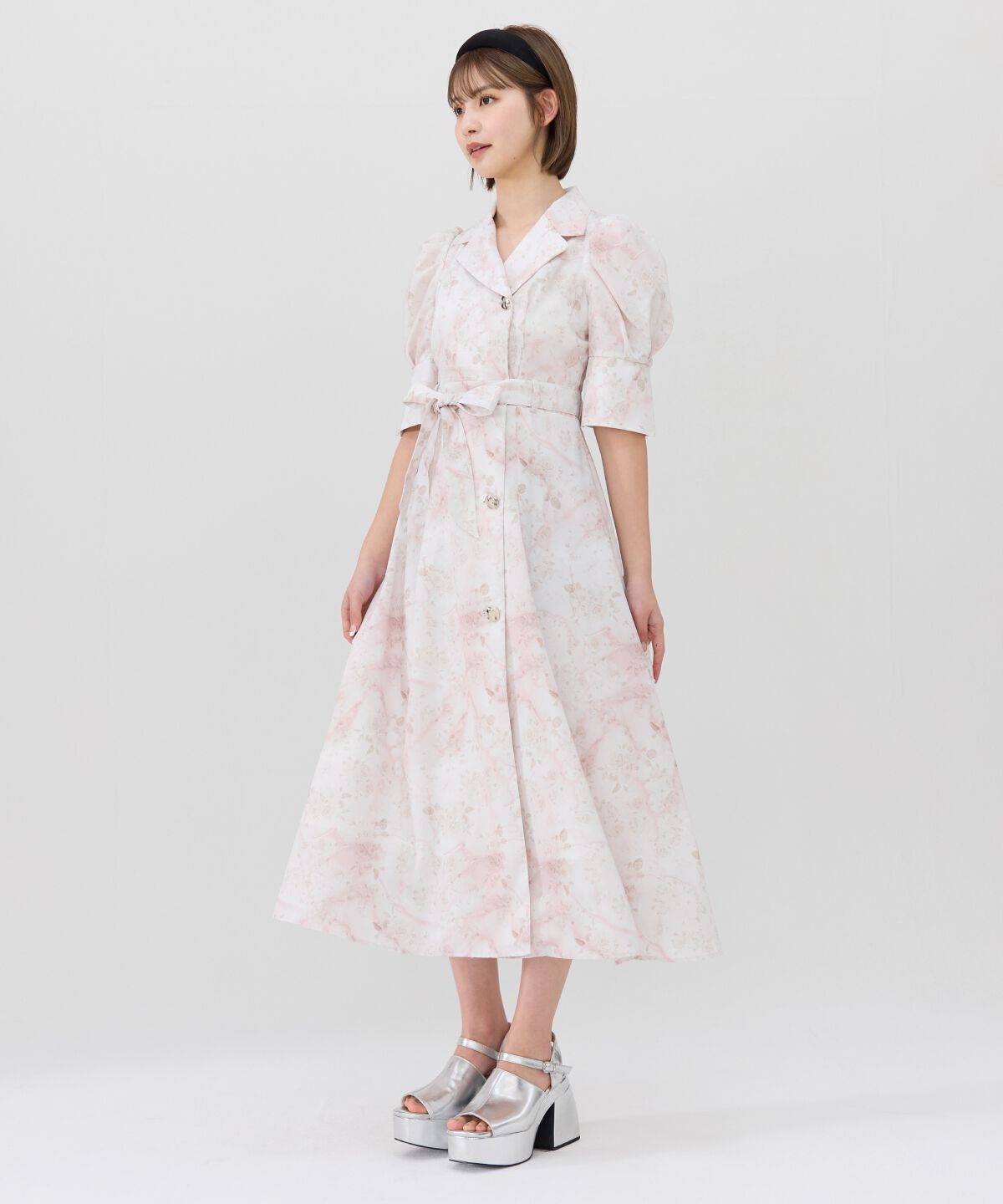 REDYAZEL「ローズプリントロングワンピース」|ワンピース|