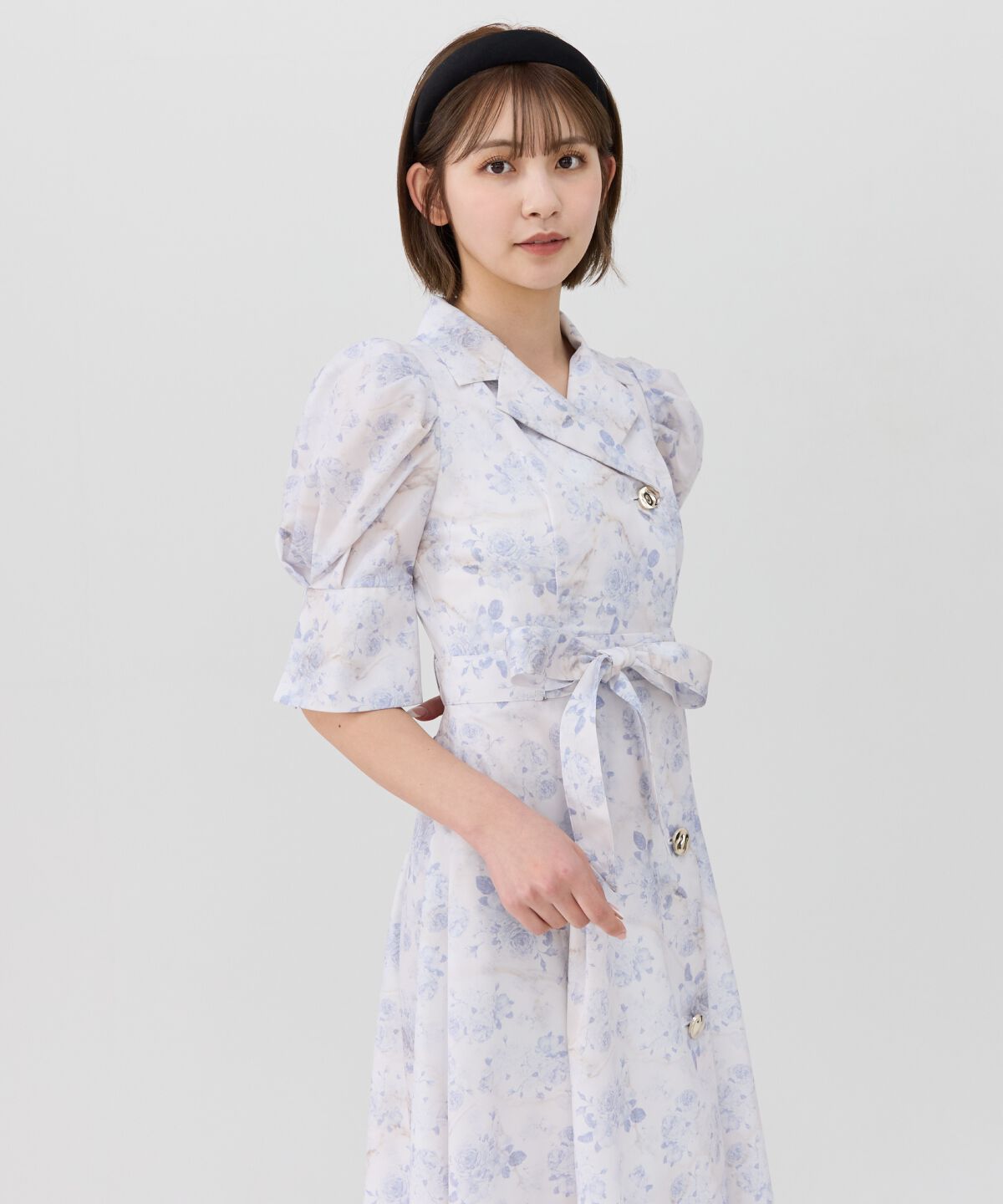 REDYAZEL「ローズプリントロングワンピース」|ワンピース|