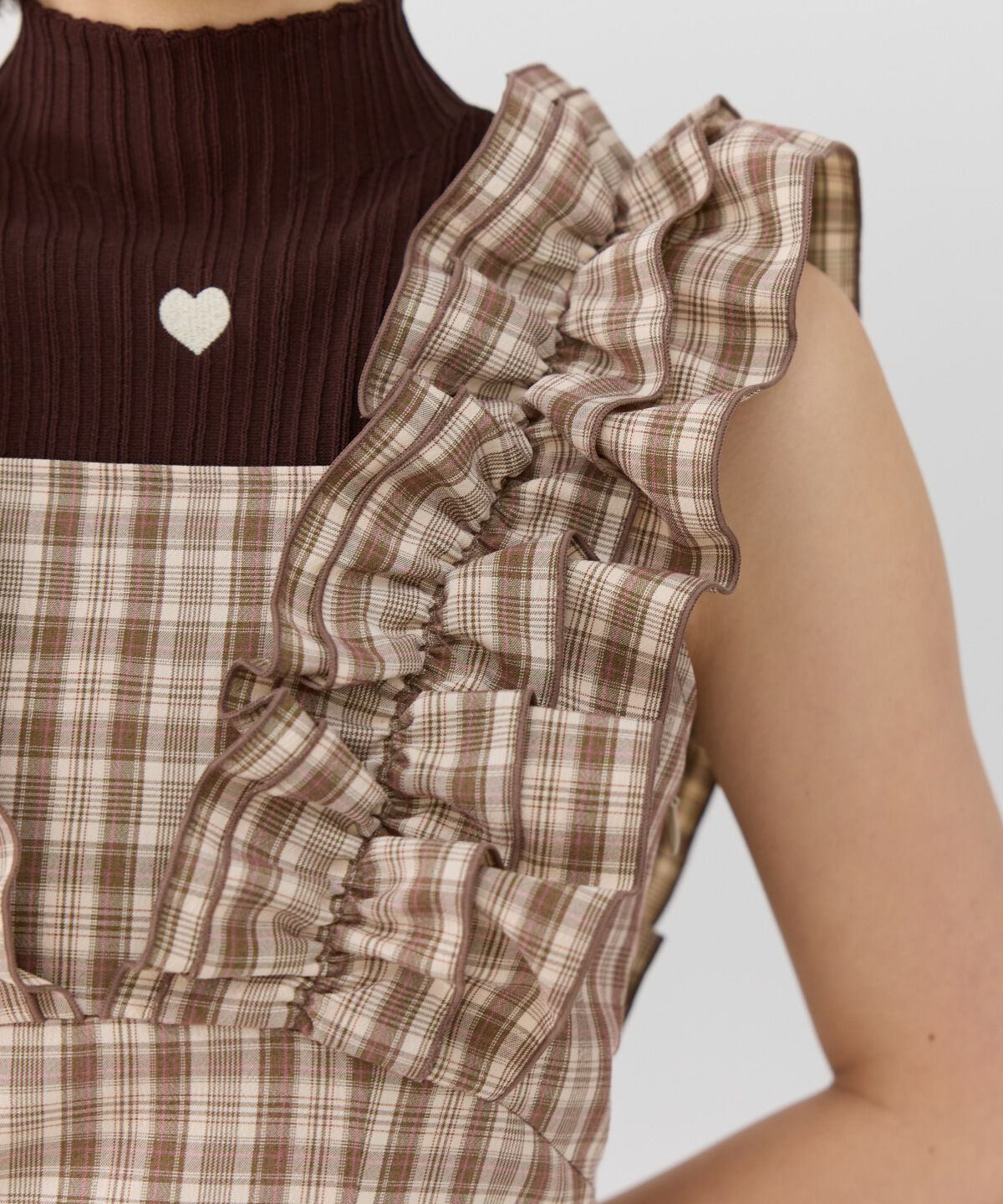 REDYAZEL「2wayフリルショルダーチェックワンピース」|ワンピース|