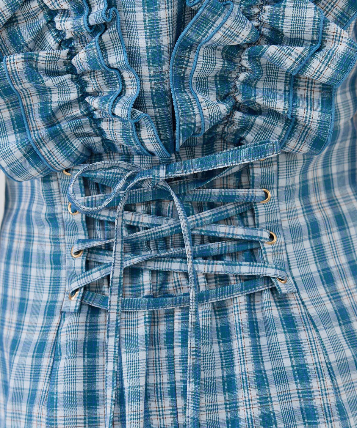 REDYAZEL「2wayフリルショルダーチェックワンピース」|ワンピース|