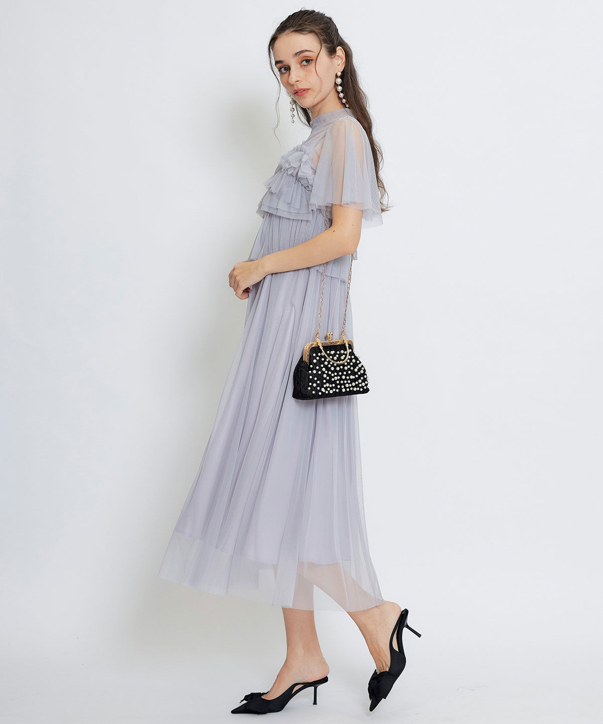 REDYAZEL「チュールフリルブラウス&times;キャミワンピースドレス」|ドレス|