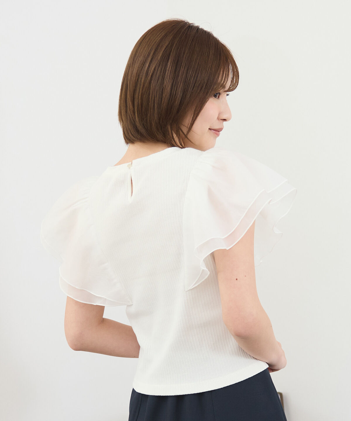 REDYAZEL「シアーフレアスリーブリブカットソー」|Tシャツ・カットソー|