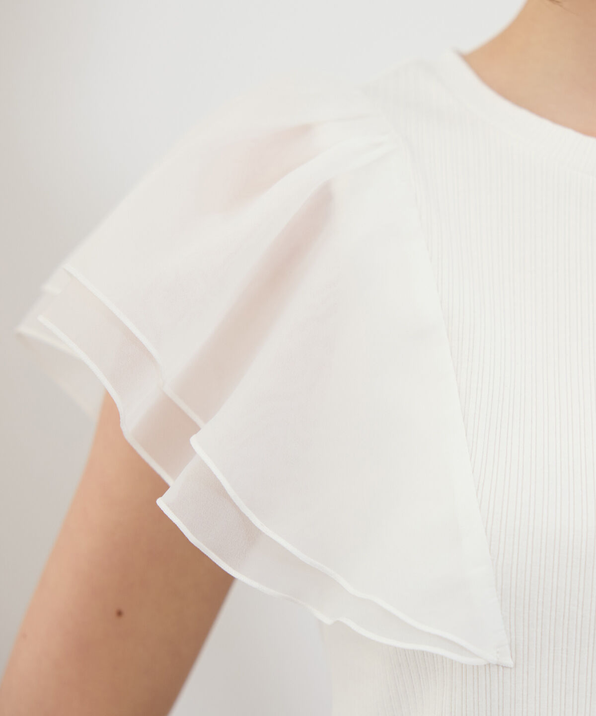 REDYAZEL「シアーフレアスリーブリブカットソー」|Tシャツ・カットソー|