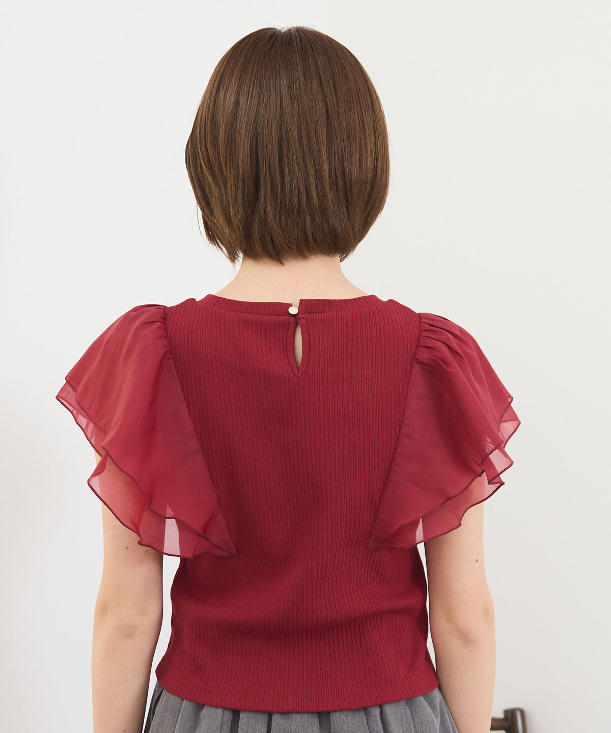 REDYAZEL「シアーフレアスリーブリブカットソー」|Tシャツ・カットソー|