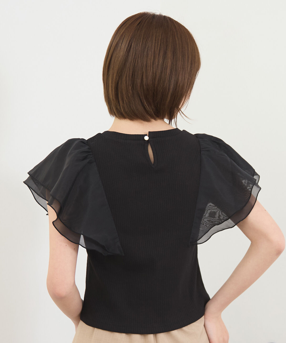REDYAZEL「シアーフレアスリーブリブカットソー」|Tシャツ・カットソー|