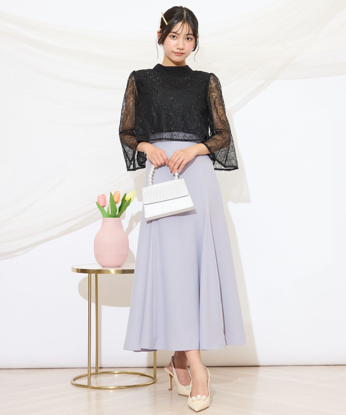 WILLSELECTION「バックレースアップワンピース」|ドレス|