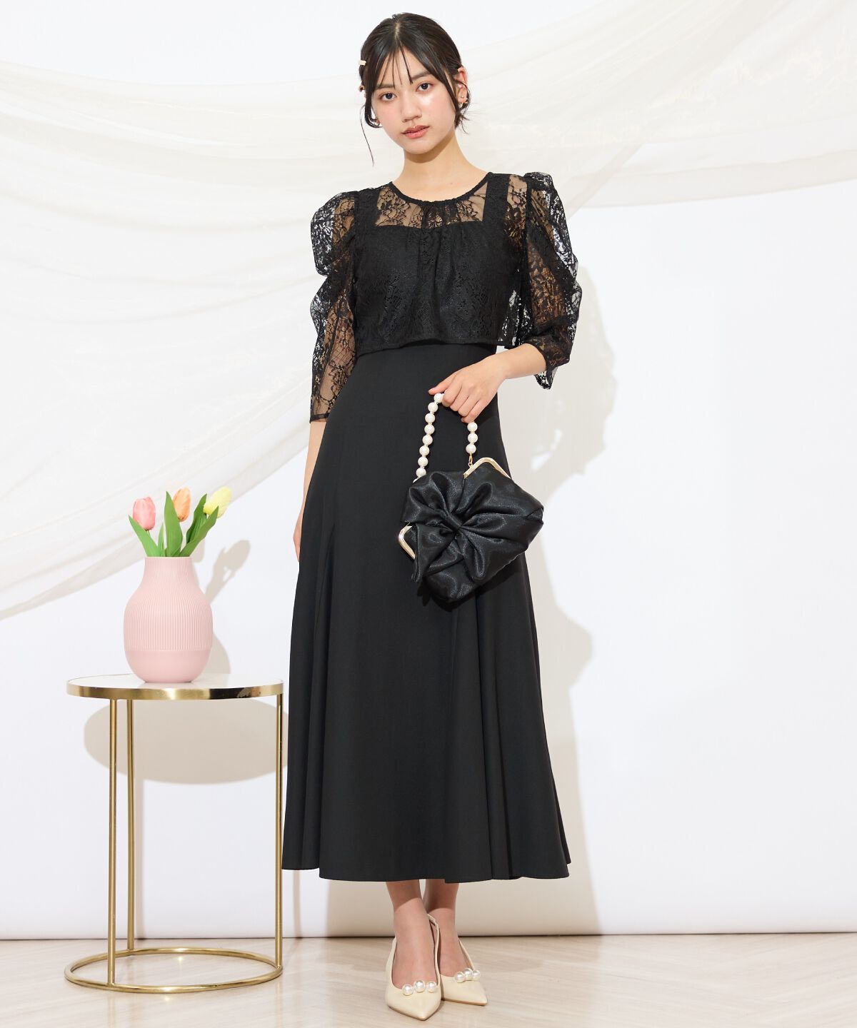 WILLSELECTION「バックレースアップワンピース」|ドレス|