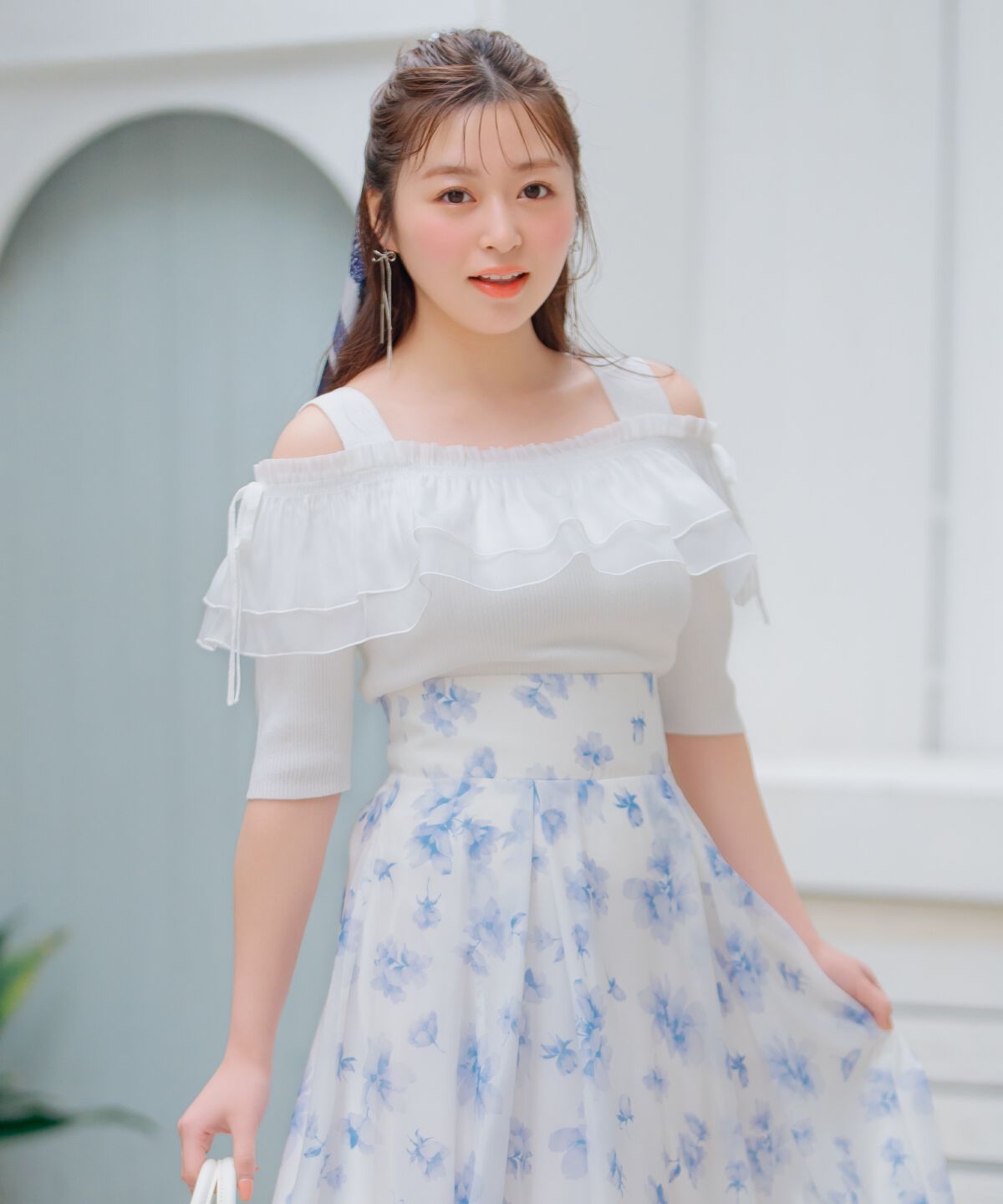 WILLSELECTION「シアーボリュームフリルニットプルオーバー」|ニット・セーター|