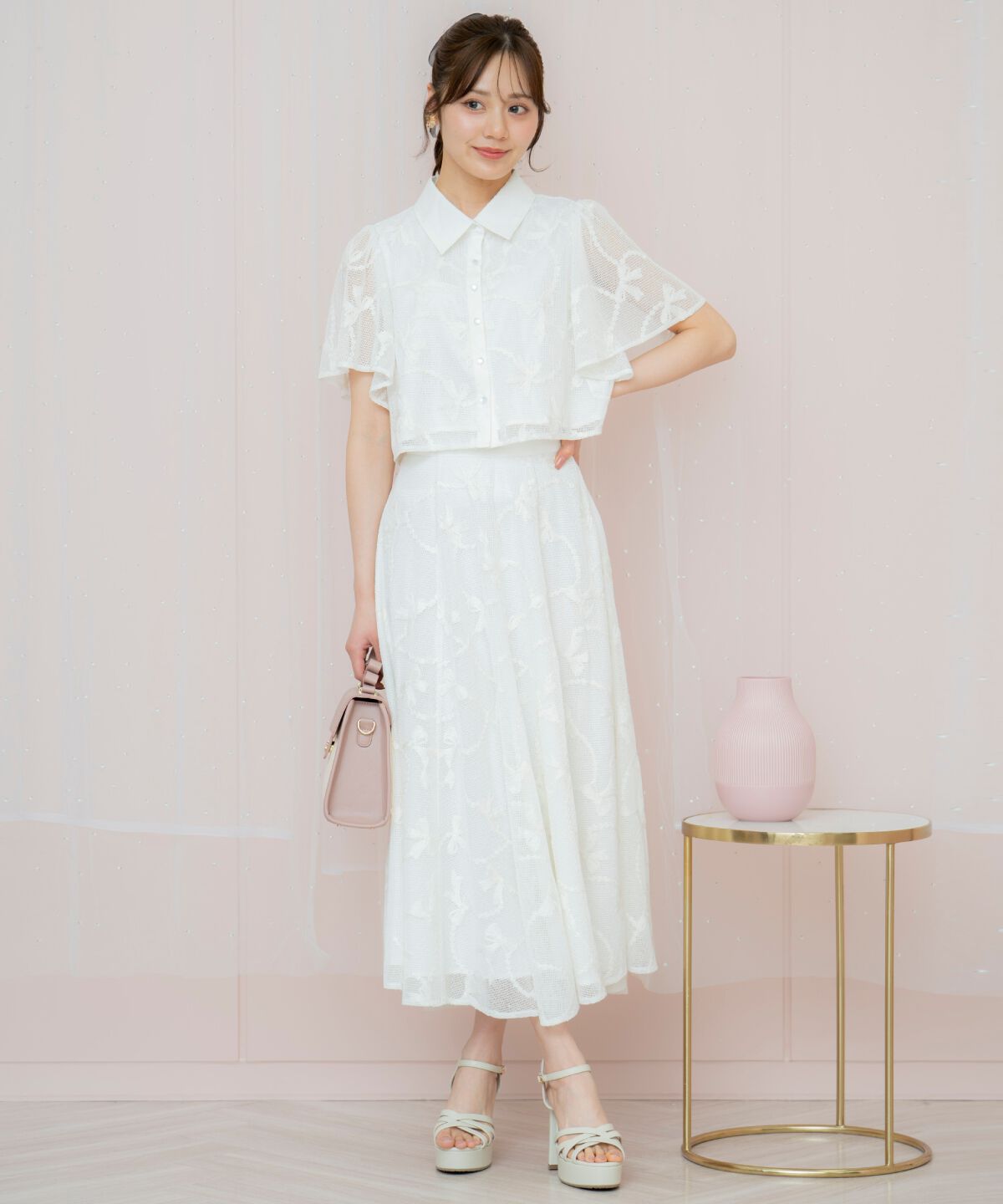 WILLSELECTION「リボンレーススカート」|フレア|