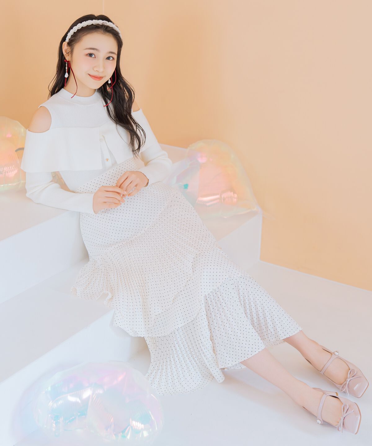 WILLSELECTION「オープンショルダーレイヤードニット」|ニット・セーター|