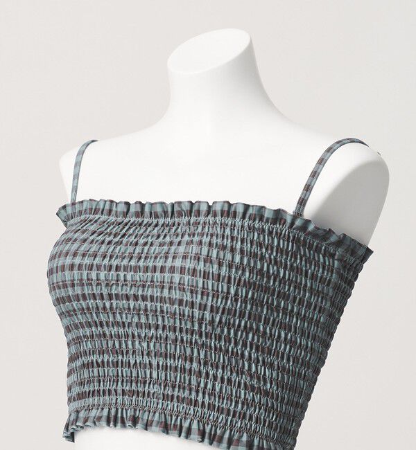 UNITED ARROWS green label relaxing「シャーリングビスチェ&ショーツ チェック柄 B / スイムウェア / 水着」|その他|