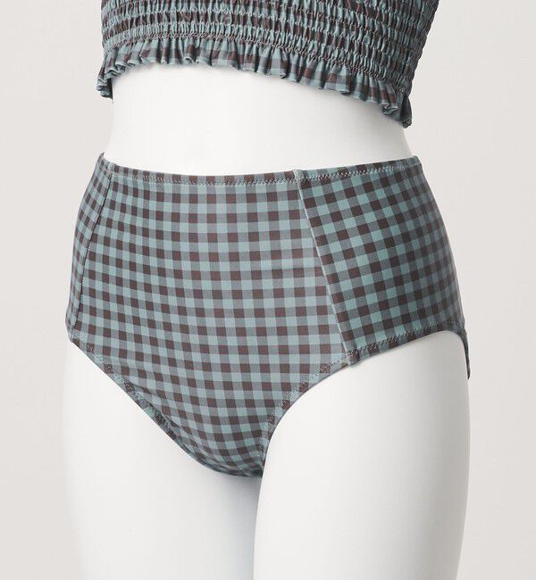 UNITED ARROWS green label relaxing「シャーリングビスチェ&ショーツ チェック柄 B / スイムウェア / 水着」|その他|