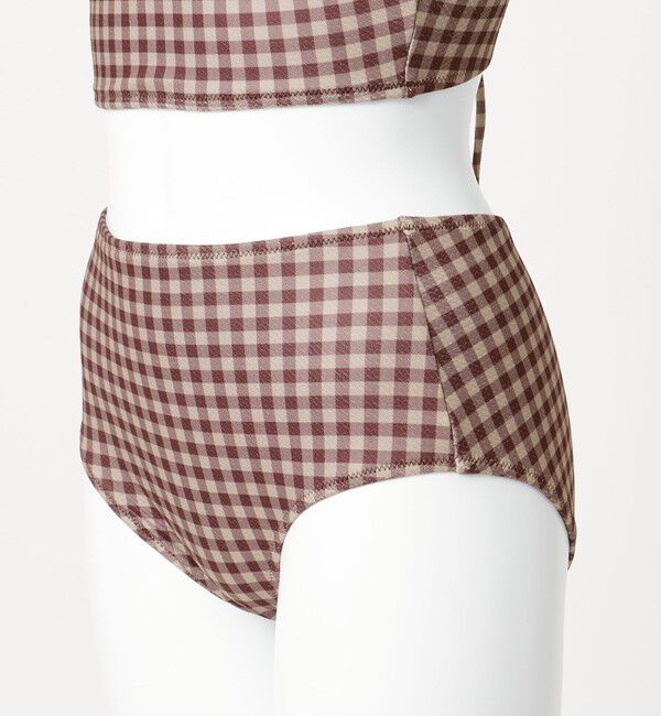 UNITED ARROWS green label relaxing「ハイネックビスチェ チェック柄 A スイムウェア / 水着」|スポーツ|