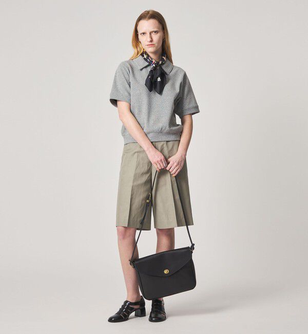 STEVEN ALAN「＜Steven Alan＞ブークレ ダンボール ワンボタン ハーフスリーブ プルオーバー」|Tシャツ・カットソー|