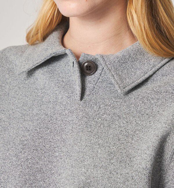 STEVEN ALAN「＜Steven Alan＞ブークレ ダンボール ワンボタン ハーフスリーブ プルオーバー」|Tシャツ・カットソー|