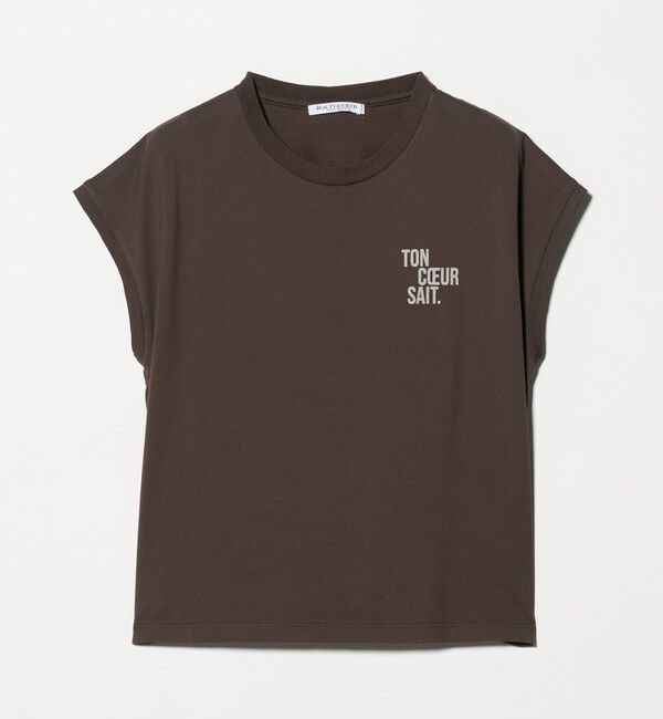 BEAUTY&YOUTH UNITED ARROWS「コットン ロゴプリント フレンチスリーブ Tシャツ」|Tシャツ・カットソー|