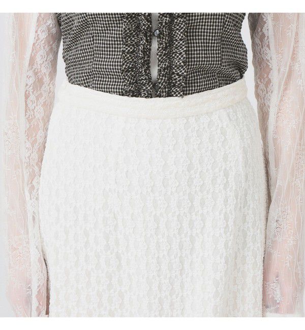 Ray BEAMS 「カット レース ティアード ヘム スカート」|スカート|