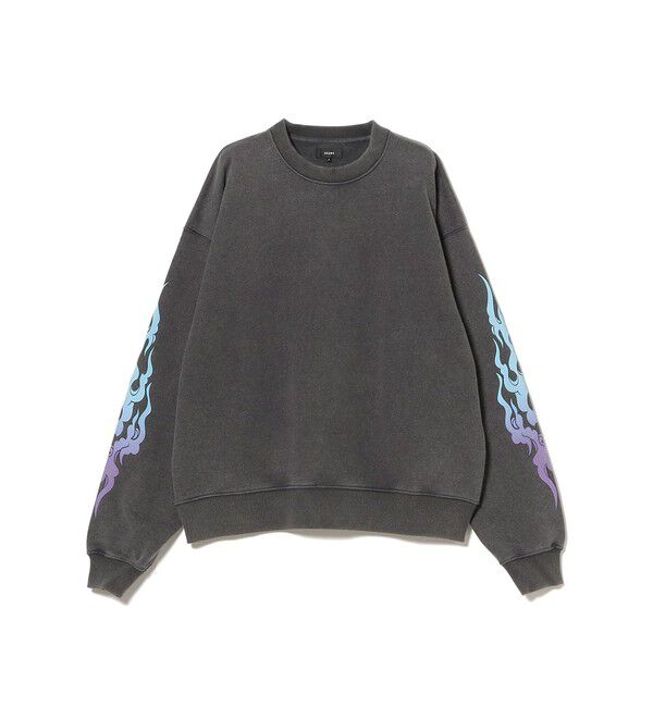 BEAMS「ワイドショートフィット ファイヤーアーム クルースウェット」|スウェット・ジャージ|