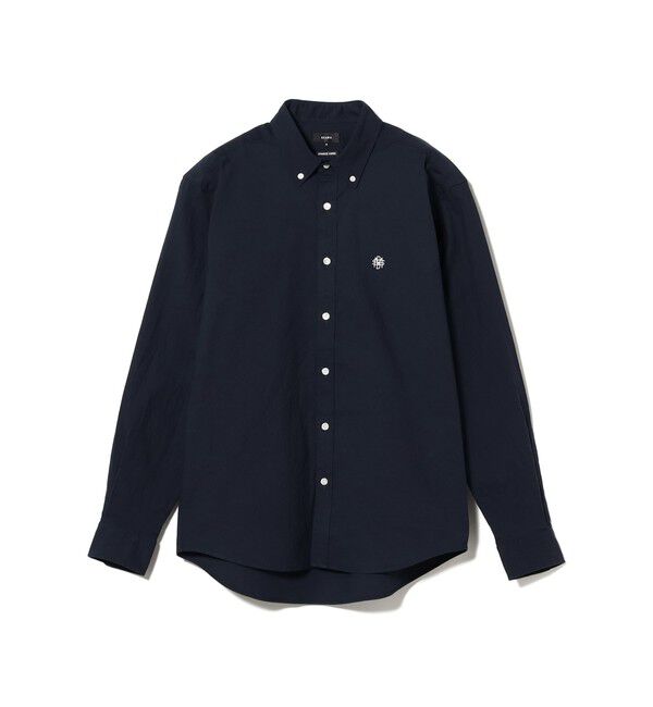BEAMS「ストレッチ オックスフォード ミニボタンダウンシャツ」|シャツ・ブラウス|NAVY