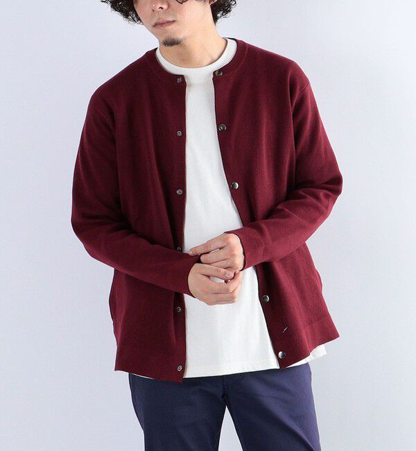 SHIPS any「SHIPS any: 〈手洗い可能〉 ミラノリブ クルーネック カーディガン 24SS◇」|カーディガン|