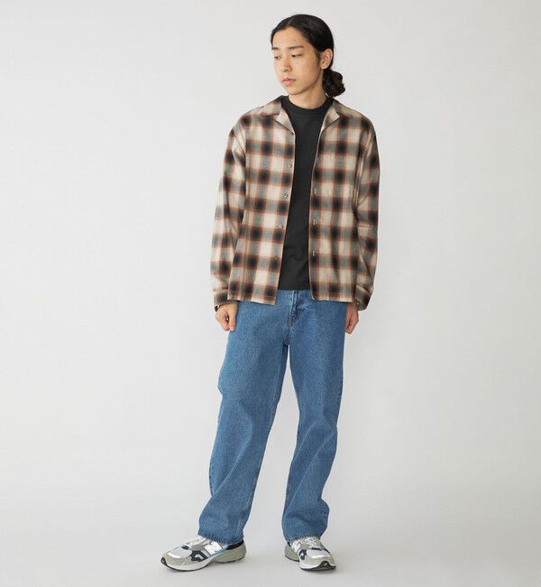 SHIPS「SHIPS: オンブレ チェック オープンカラー シャツ」|シャツ・ブラウス|