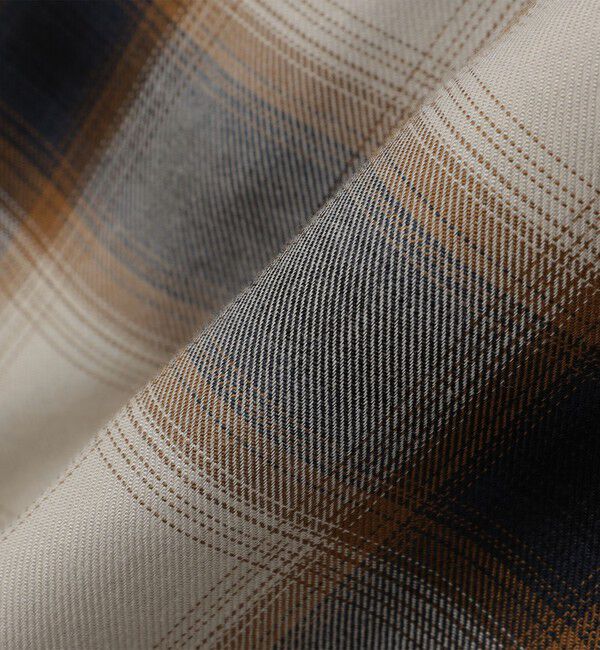 SHIPS「SHIPS: オンブレ チェック オープンカラー シャツ」|シャツ・ブラウス|