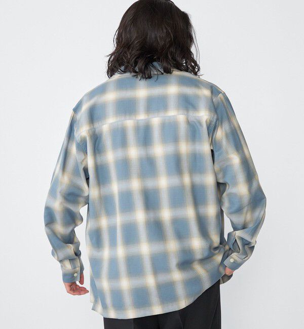 SHIPS「SHIPS: オンブレ チェック オープンカラー シャツ」|シャツ・ブラウス|